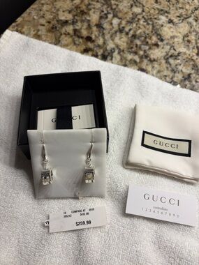 Gucci  Drop Earrings with Silver Accents